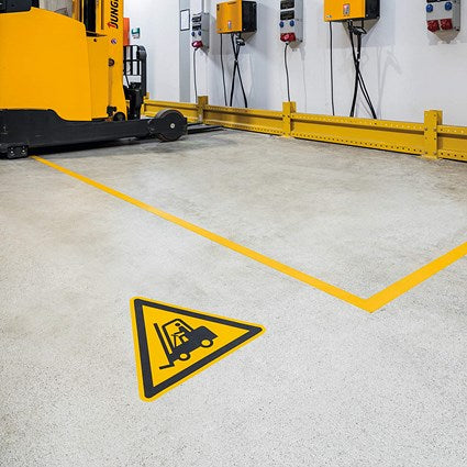 Durable Duraline Slip-Resistant Floor Marking Tape, 50mm x 30m, Yellow