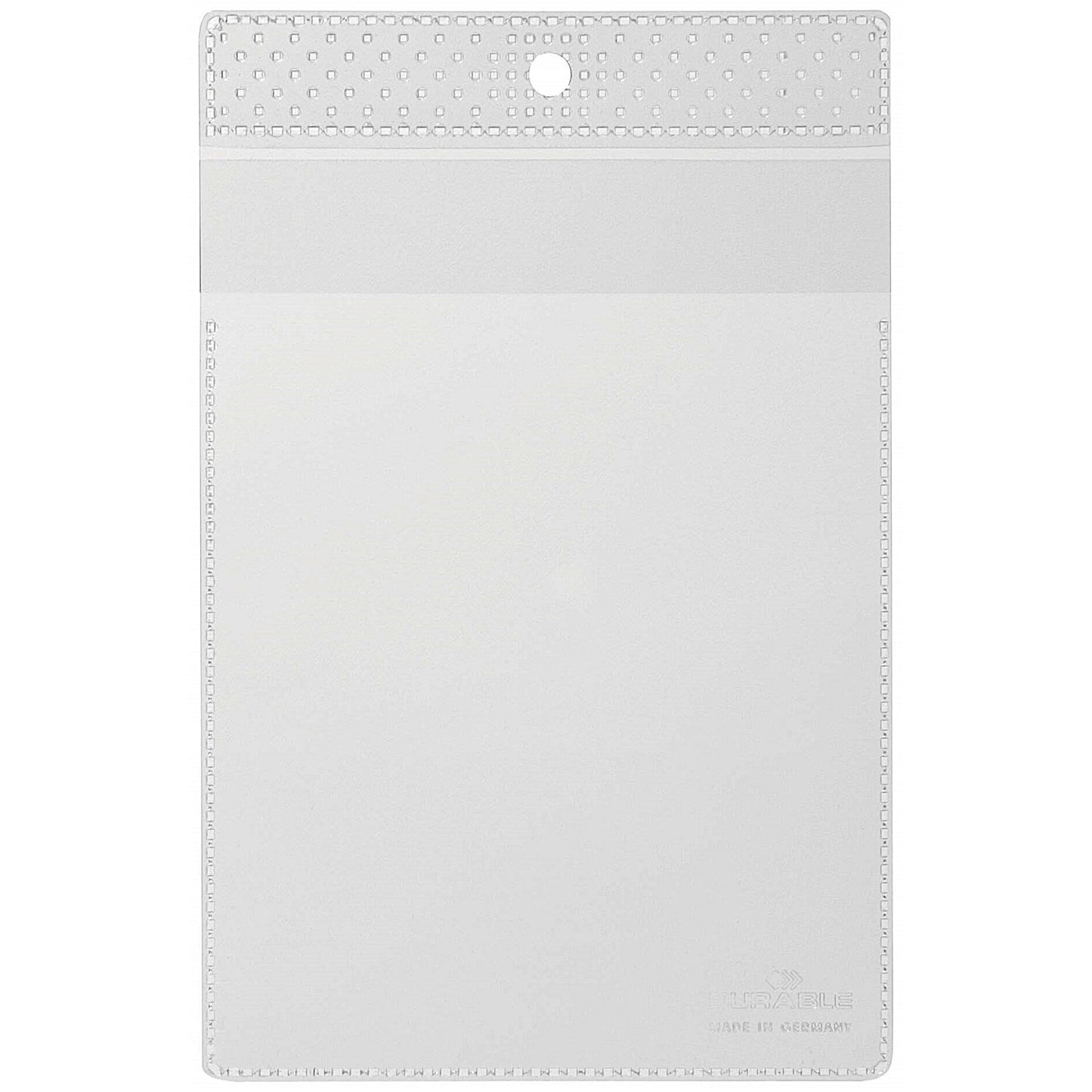 Durable Lanyard Pouches ID Badge Display Pocket, Vertical, A6, Clear, Pack of 10 Easy2Order : 230219
