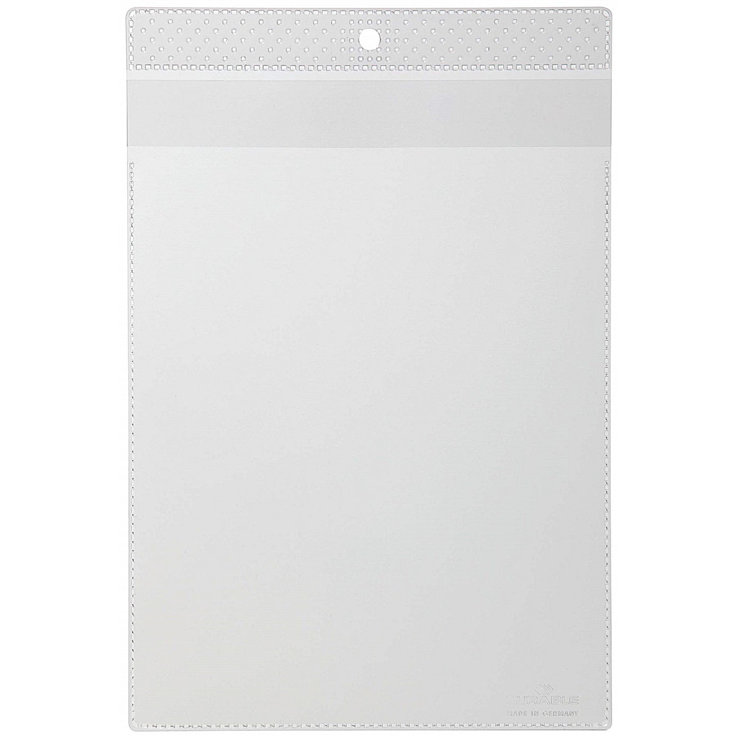 Durable Lanyard Pouches ID Badge Display Pocket, Vertical, A5, Clear, Pack of 50
