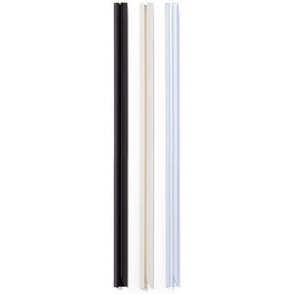 Durable Spinebar, 12mm, Up to 100 A4 Sheets, Clear, Pack of 25