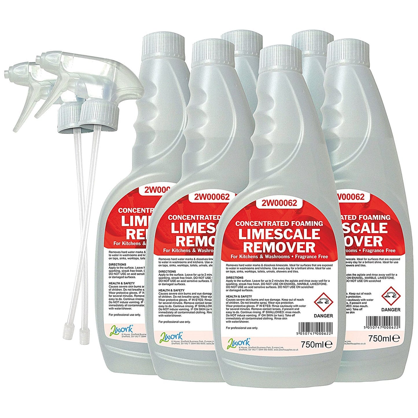 2Work Limescale Remover, 750ml, Pack of 6 Easy2Order : 2W07244