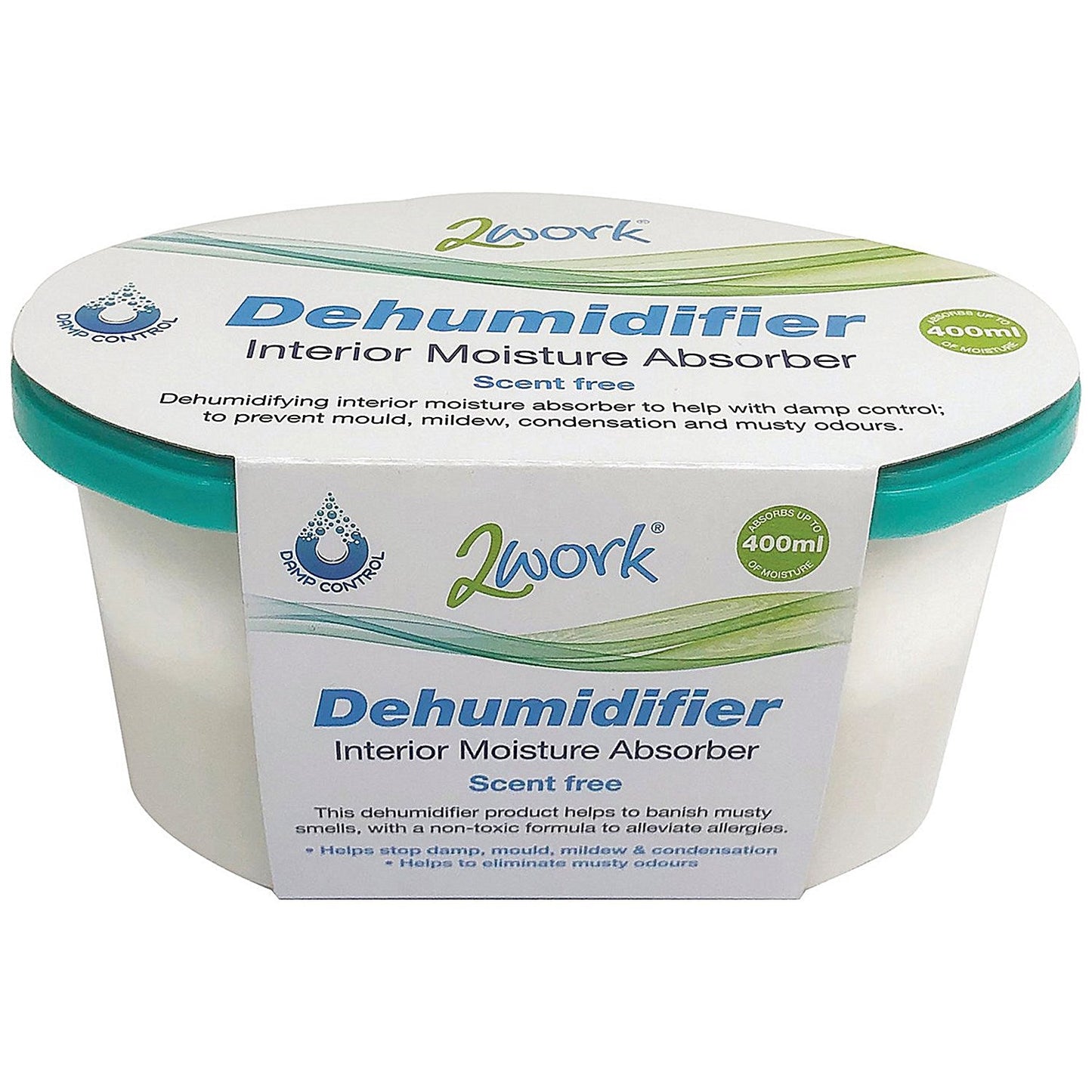 2Work Scent Free Moisture Absorber Dehumidifier 180g Easy2Order : 2W10174