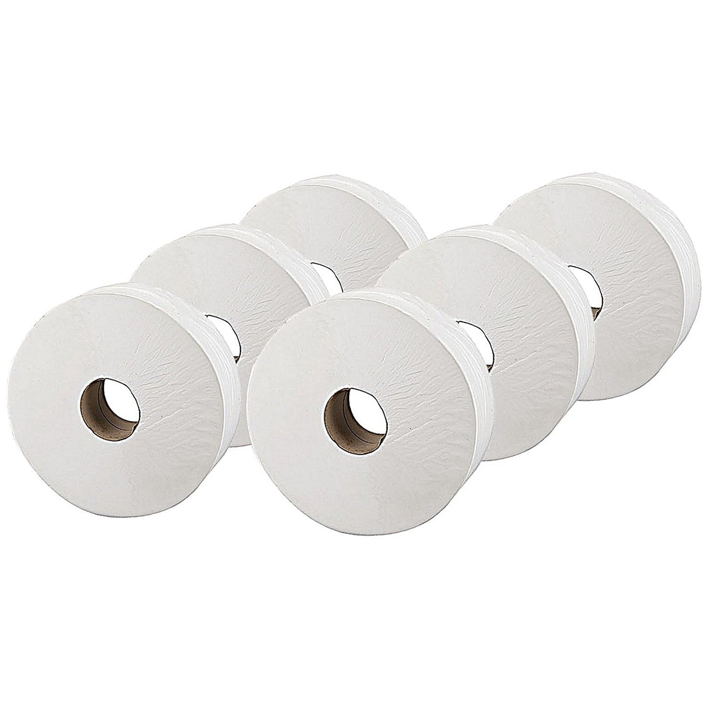 2Work Jumbo Toilet Roll, 2-Ply, Core 76mm, Pack of 6 Easy2Order : 2W70203