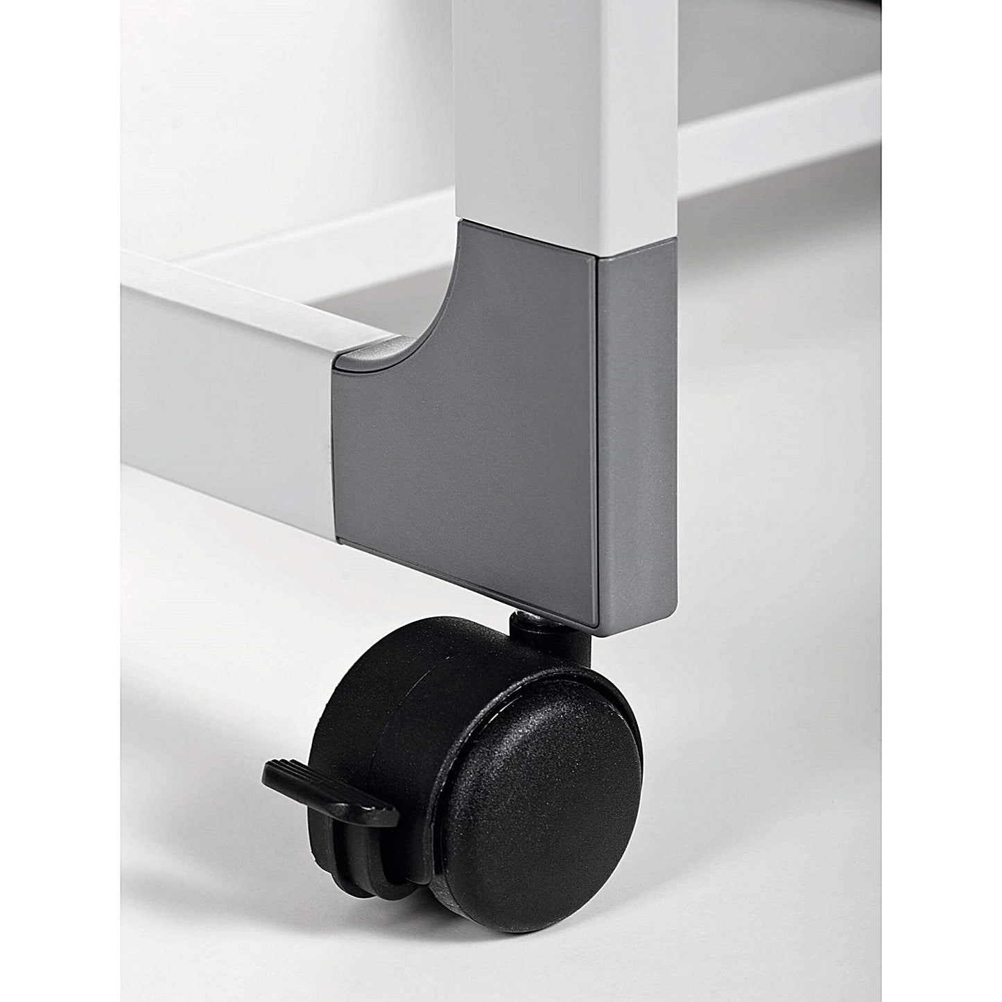Durable System Adjustable Mobile PC Workstation Trolley, 800mm Wide, Grey Easy2Order : 371810