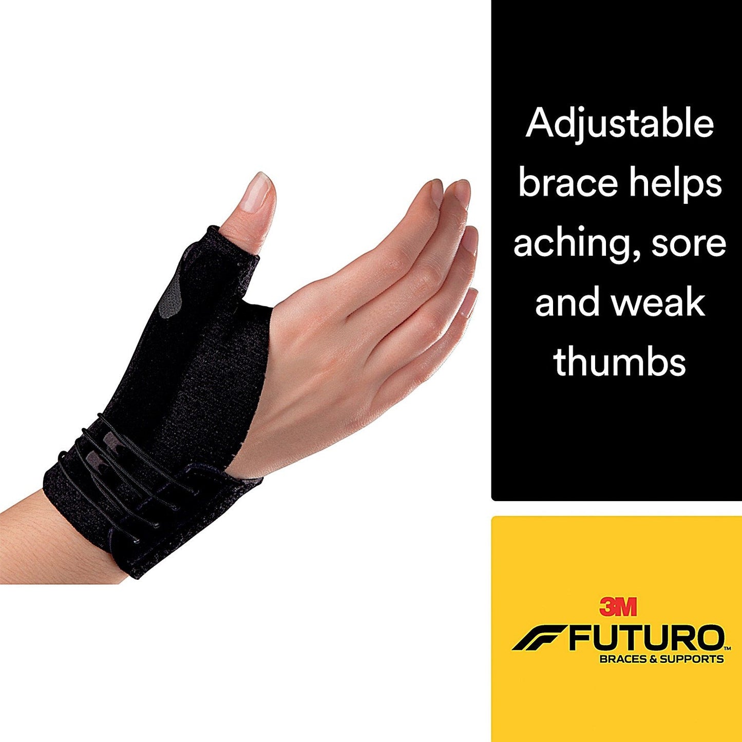 3M Futuro Deluxe Thumb Stabilizer, Small-Medium 12.7-16.5cm, Black Easy2Order : 3M83516