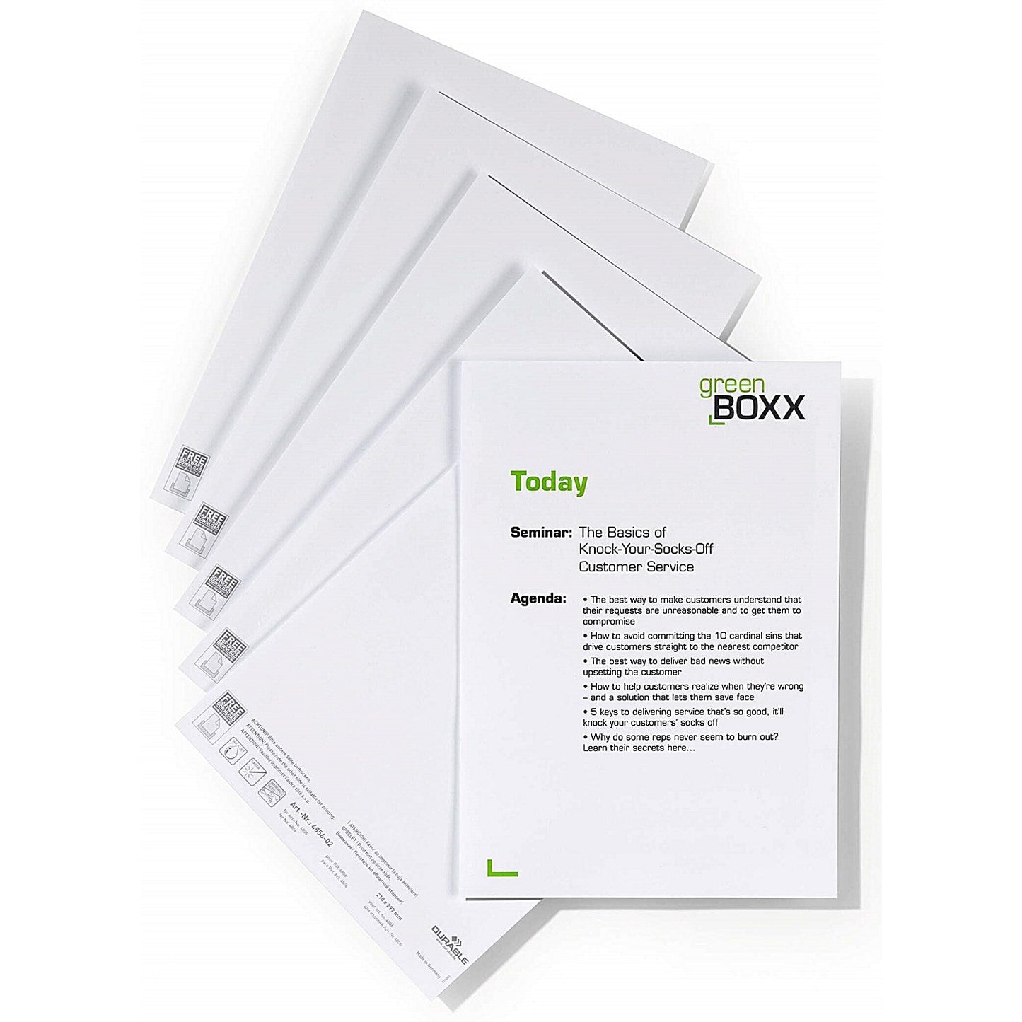 Durable Click/Info Sign Insert Sheets, A4 Easy2Order : 485602
