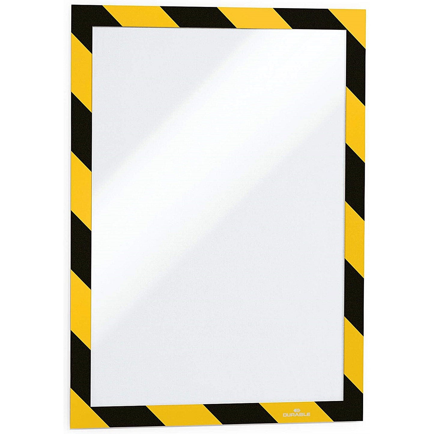 Durable Duraframe Adhesive Hazard Frame, A4, Yellow & Black, Pack of 2 Easy2Order : 4944130