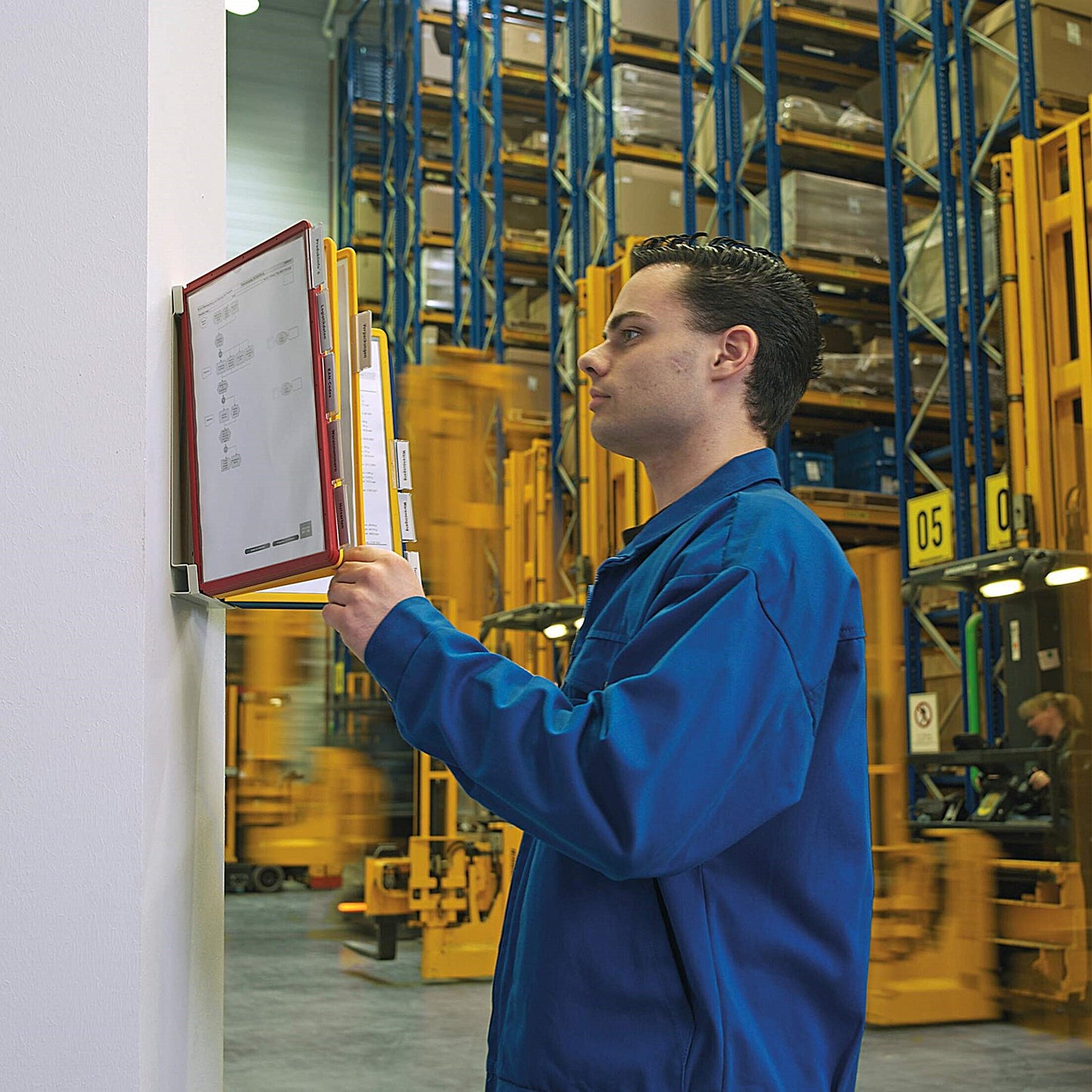 Durable Vario A4 Wall Display Panel, 20 Panels, Colour Coded