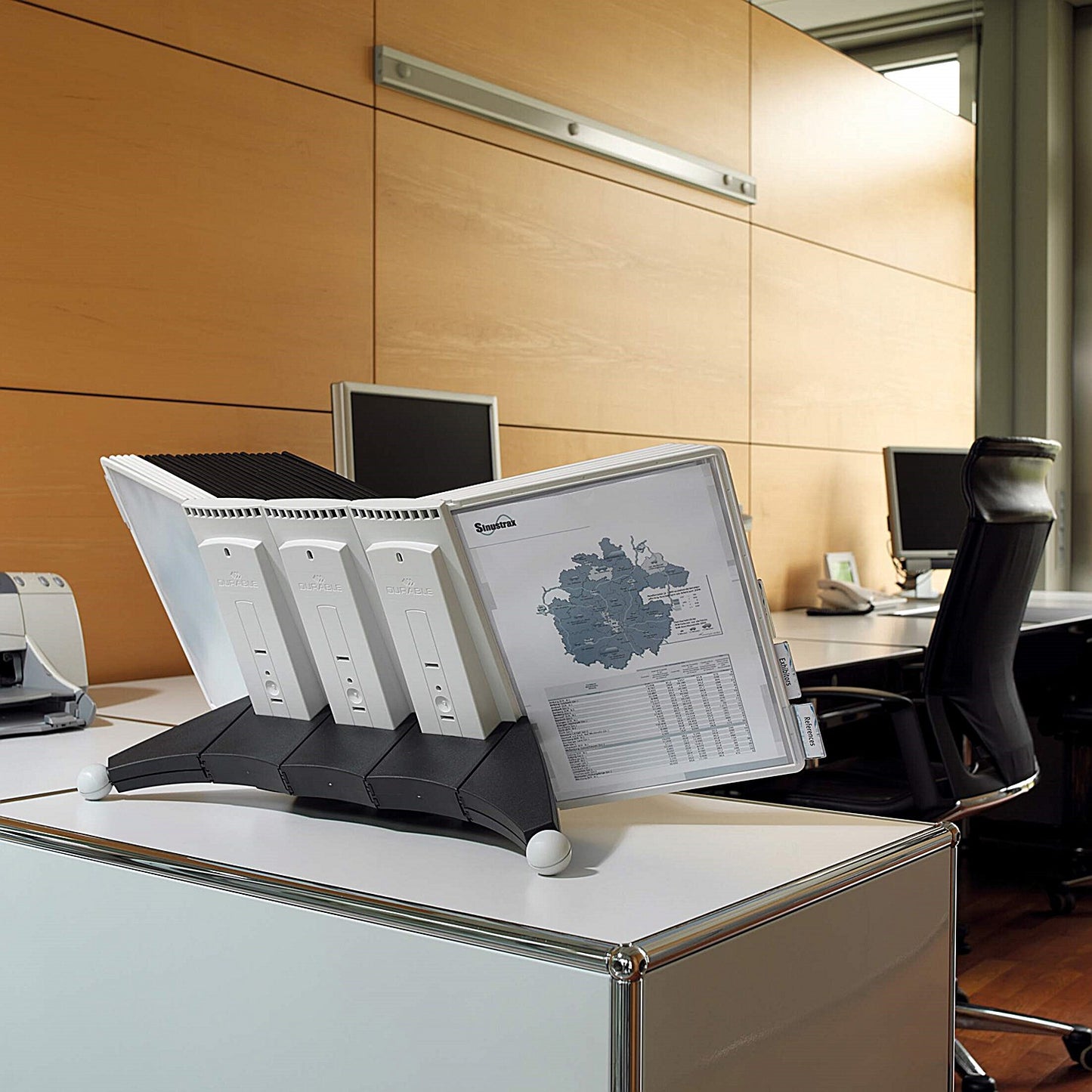Durable Sherpa A4 Table 10 Display Panel Desk Stand Extension Module, Grey
