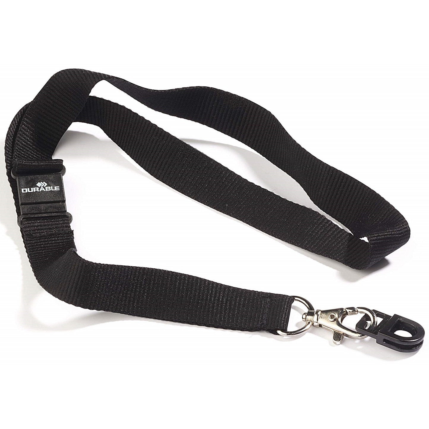 Durable Card Fix Safety-Release Lanyard Name Badge ID Holder, Black, Pack of 10 Easy2Order : 818701