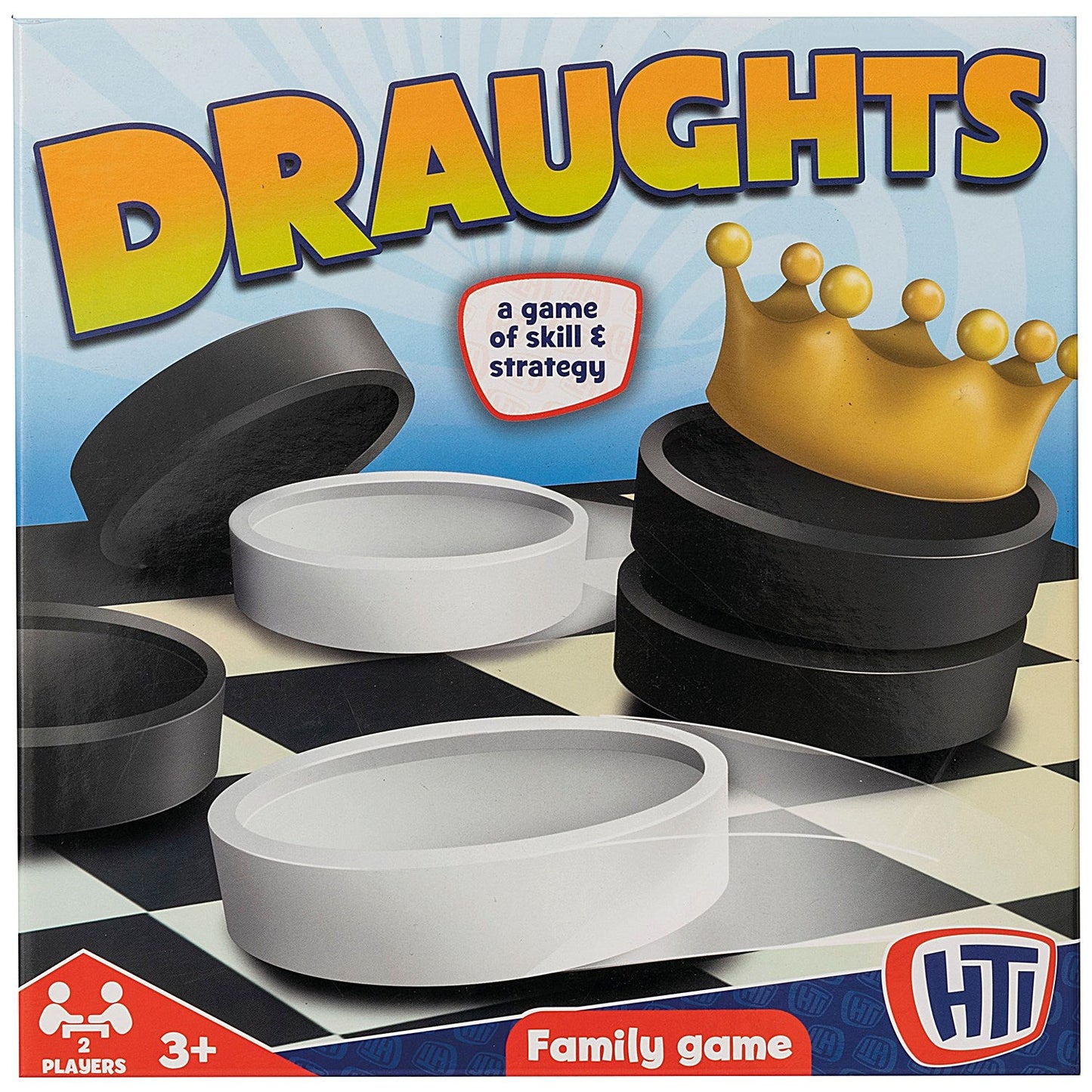 HTI Toys Draughts Traditional Family Board Game Easy2Order : ABG43271