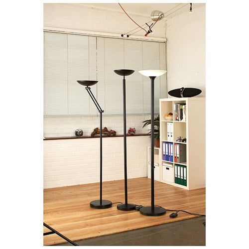 Alba Slim LED Floor Lamp, Round Head, 3000 Lumens, 30W, Black Easy2Order : ALB00875