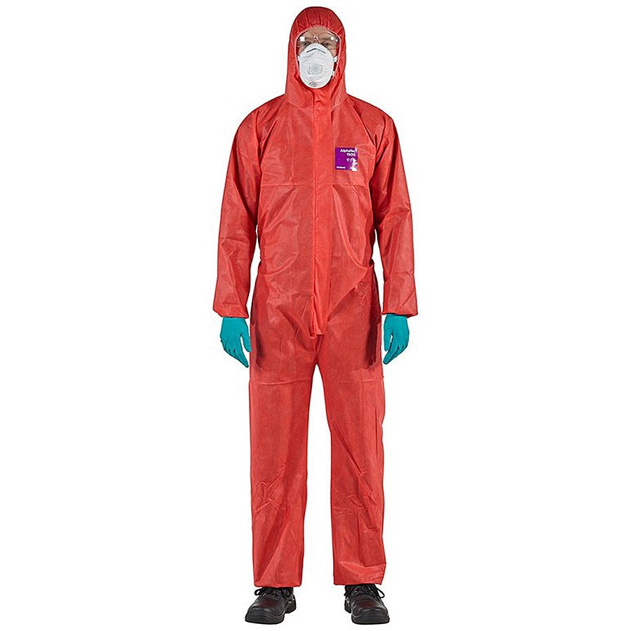 Ansell Alpha-Tec 1500 Coverall, Red, Large Easy2Order : ANRD15138L