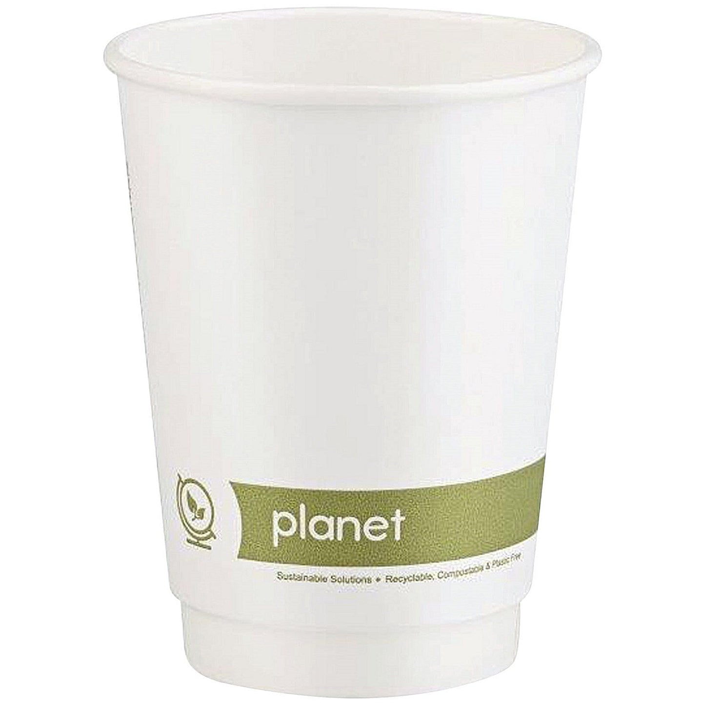 Planet Double Wall Plastic-Free Cups, 350ml, White, Pack of 25 Easy2Order : AS30551