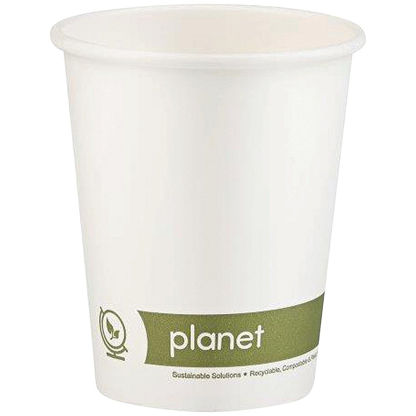 Planet Single Wall Plastic-Free Cups, 250ml, White, Pack of 50 Easy2Order : AS30555