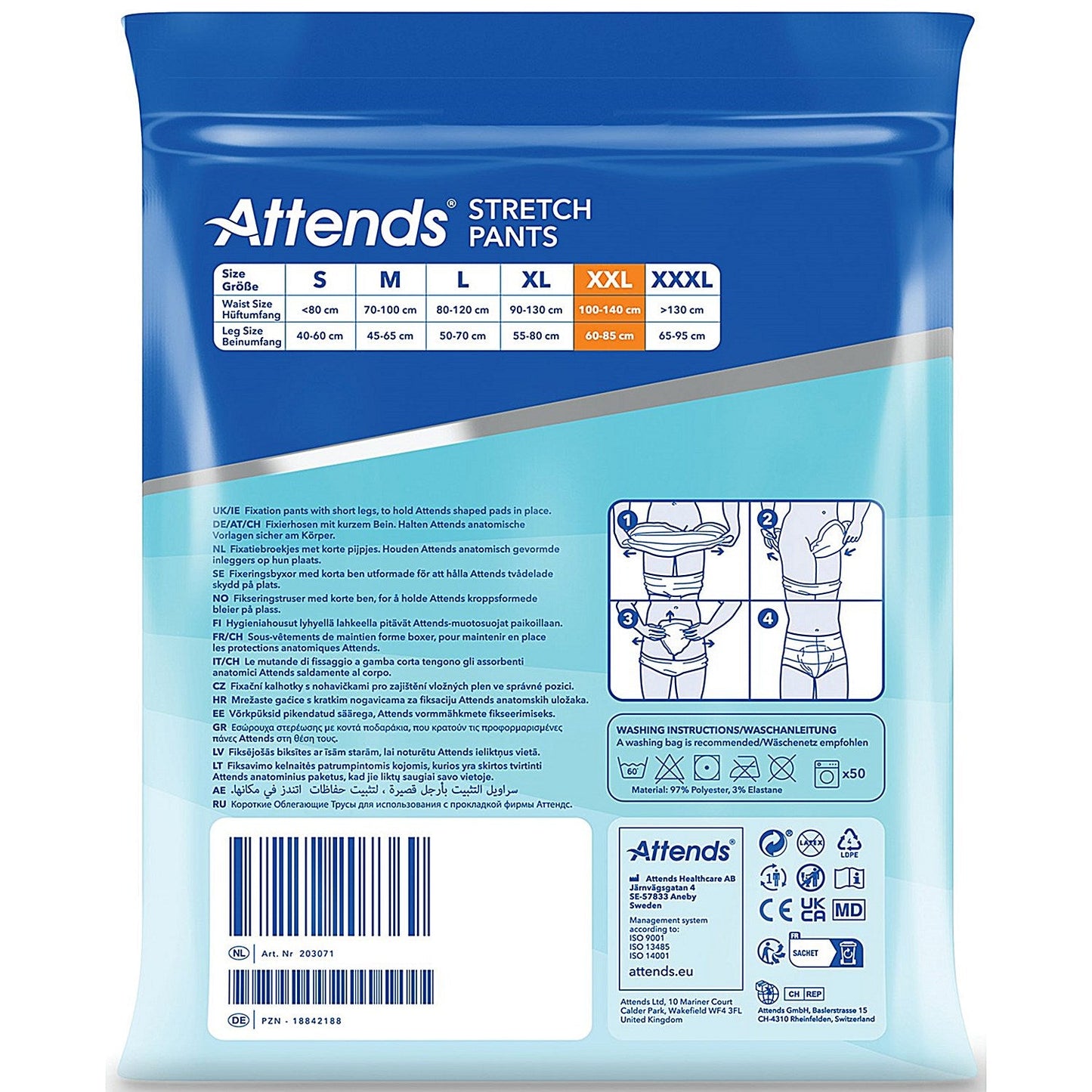 Attends Stretch Boxer Pants XXL x10 Pack of 15 Easy2Order : ATN20307