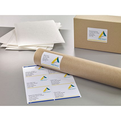 Avery L7166-250 Laser Labels, 6 Per Sheet, 99.1x93.1mm, White, 1500 Labels