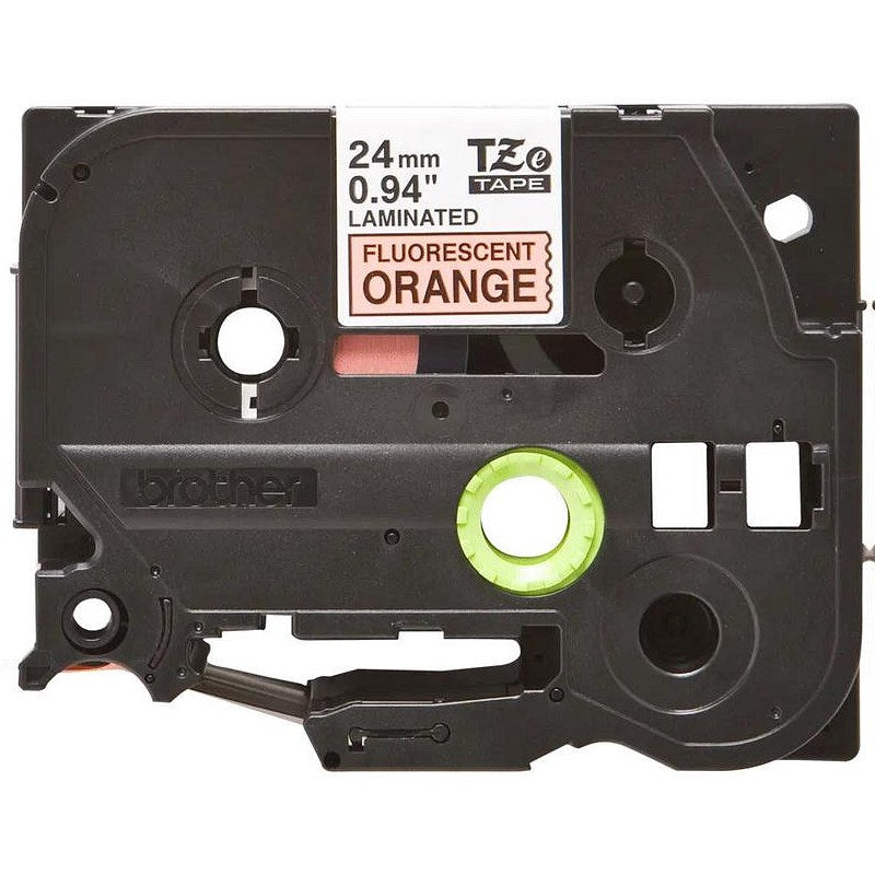 Brother P-Touch TZe-B51 Label Tape, Black on Orange, 24mmx5m