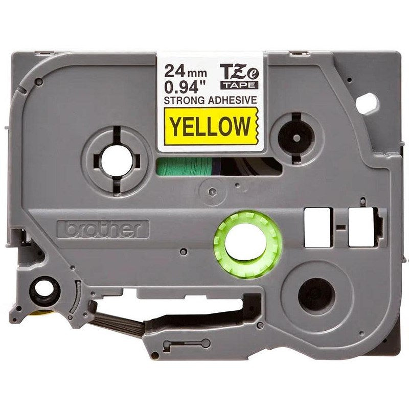 Brother P-Touch TZe-S651 Label Tape, Black on Yellow, 24mmx8m