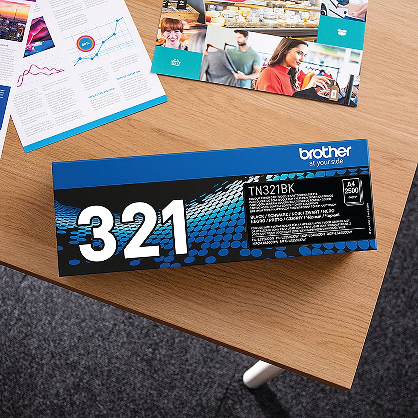 Brother TN321BK Black Laser Toner Cartridge