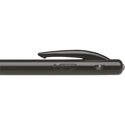 Bic M10 Clic Ball Pen Retractable, Black, Pack of 50