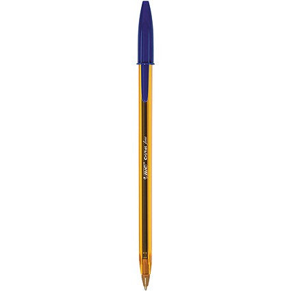 Bic Cristal Fine Ballpoint Pen, Blue, Pack of 50