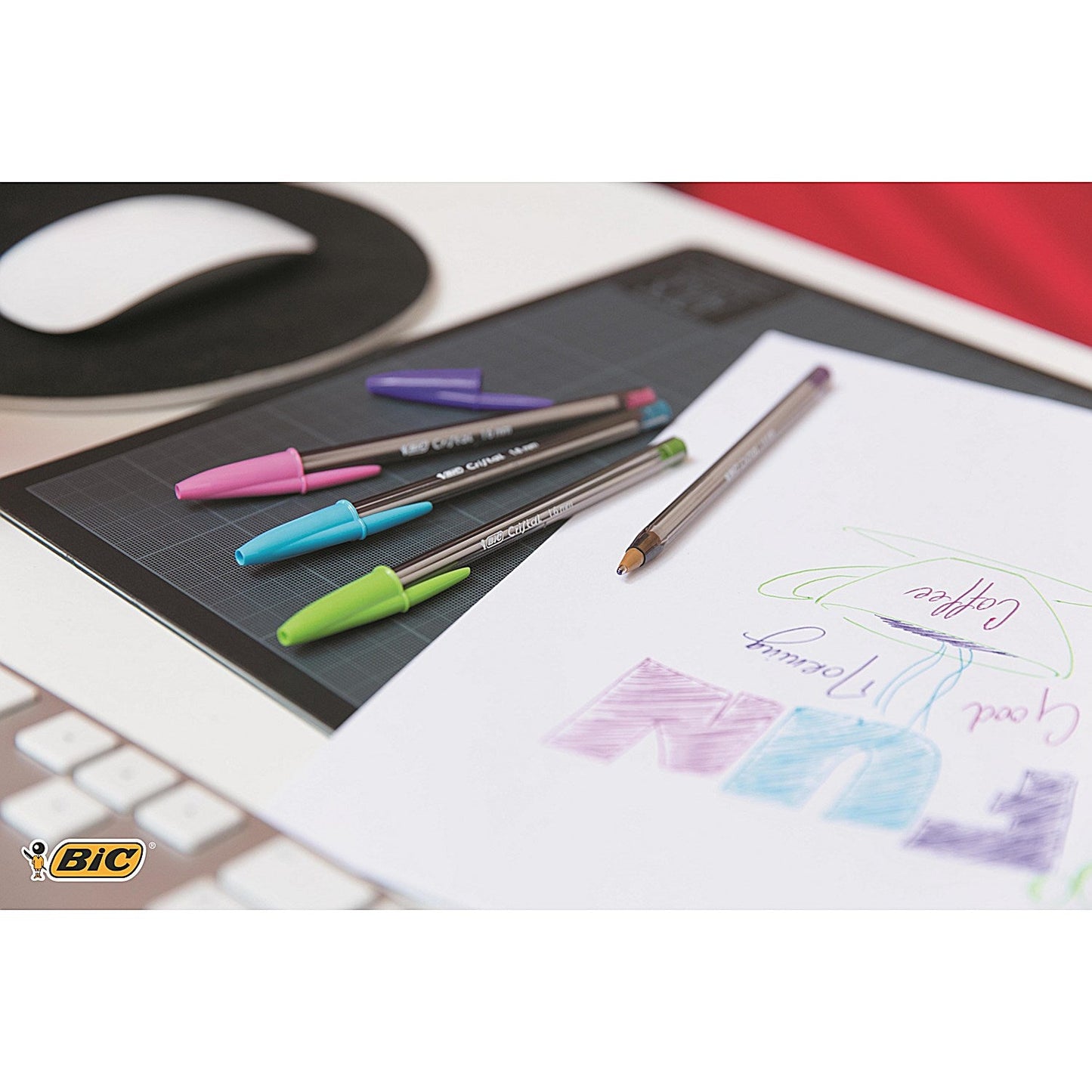 Bic Cristal Fun Ballpoint Pen 1.6mm Line Width Pink (Pack of 20) Easy2Order : BC39582