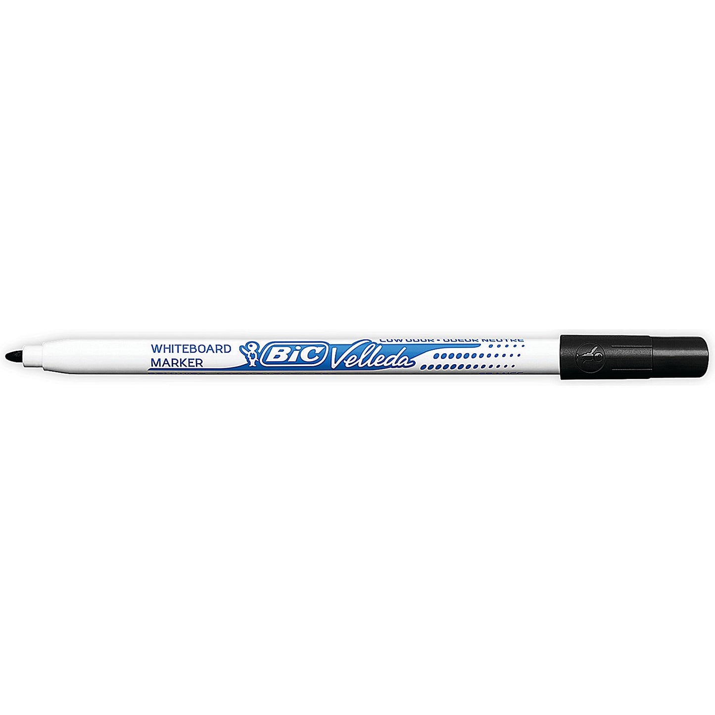 Bic Velleda 1721 Drywipe Marker, Fine Tip, Black, Pack of 200