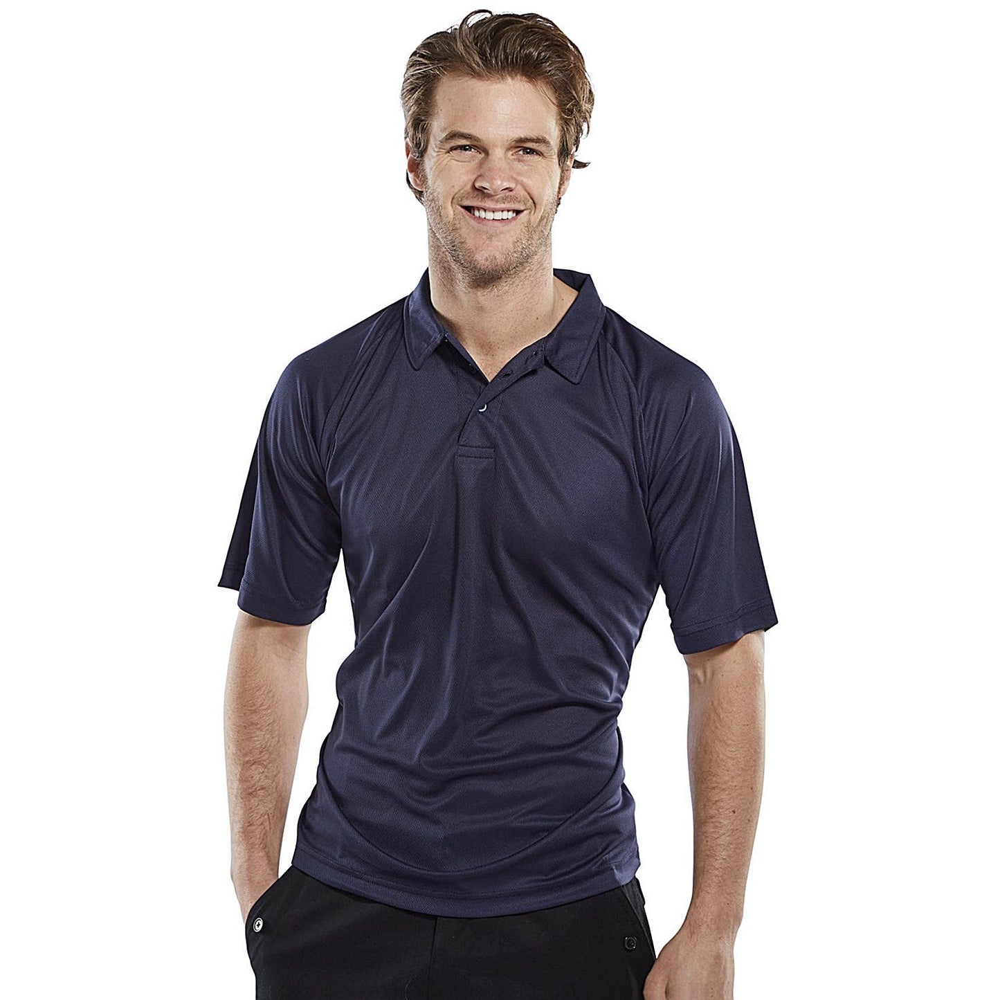 Beeswift B-Cool Wicking Polo Shirt, Navy Blue, Medium Easy2Order : BCPKSNM