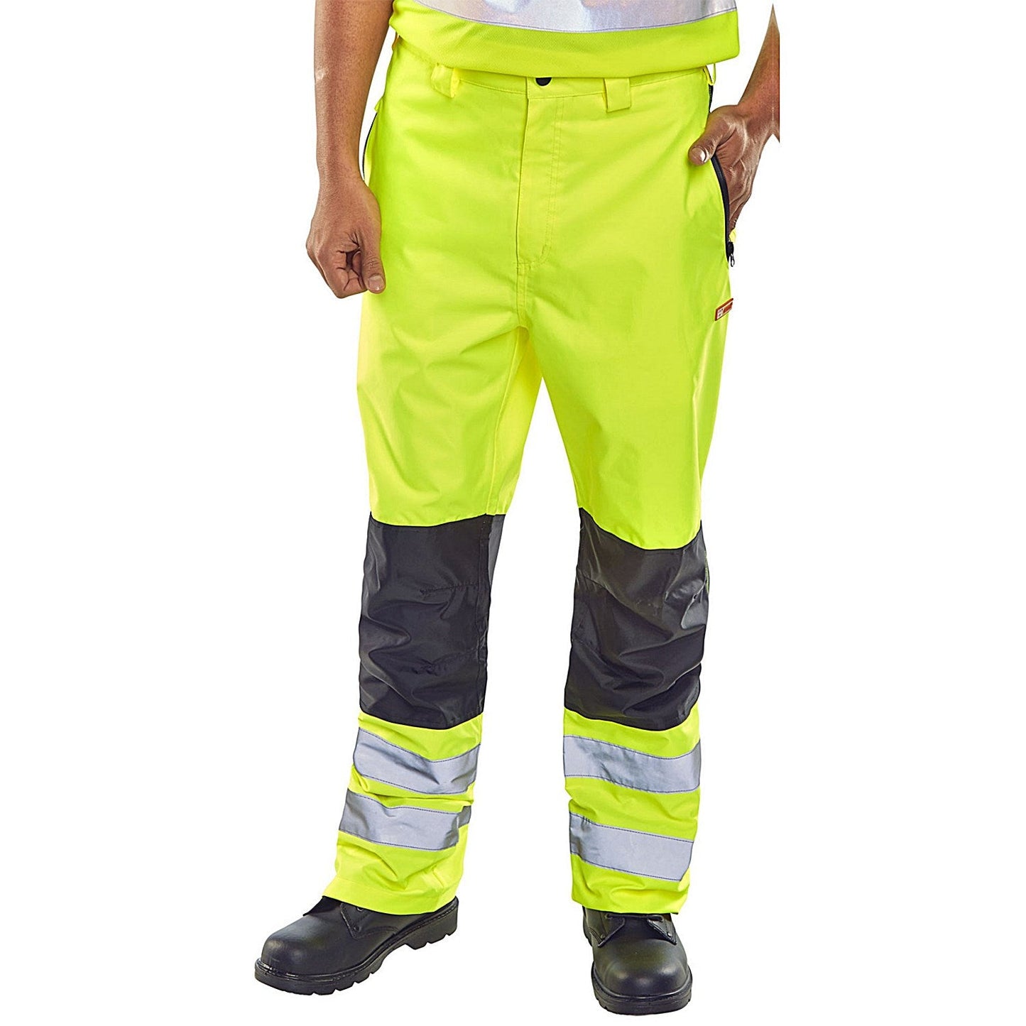 Beeswift Contrast Hi Viz Trousers, Saturn Yellow, 2XL Easy2Order : BD85SYXXL