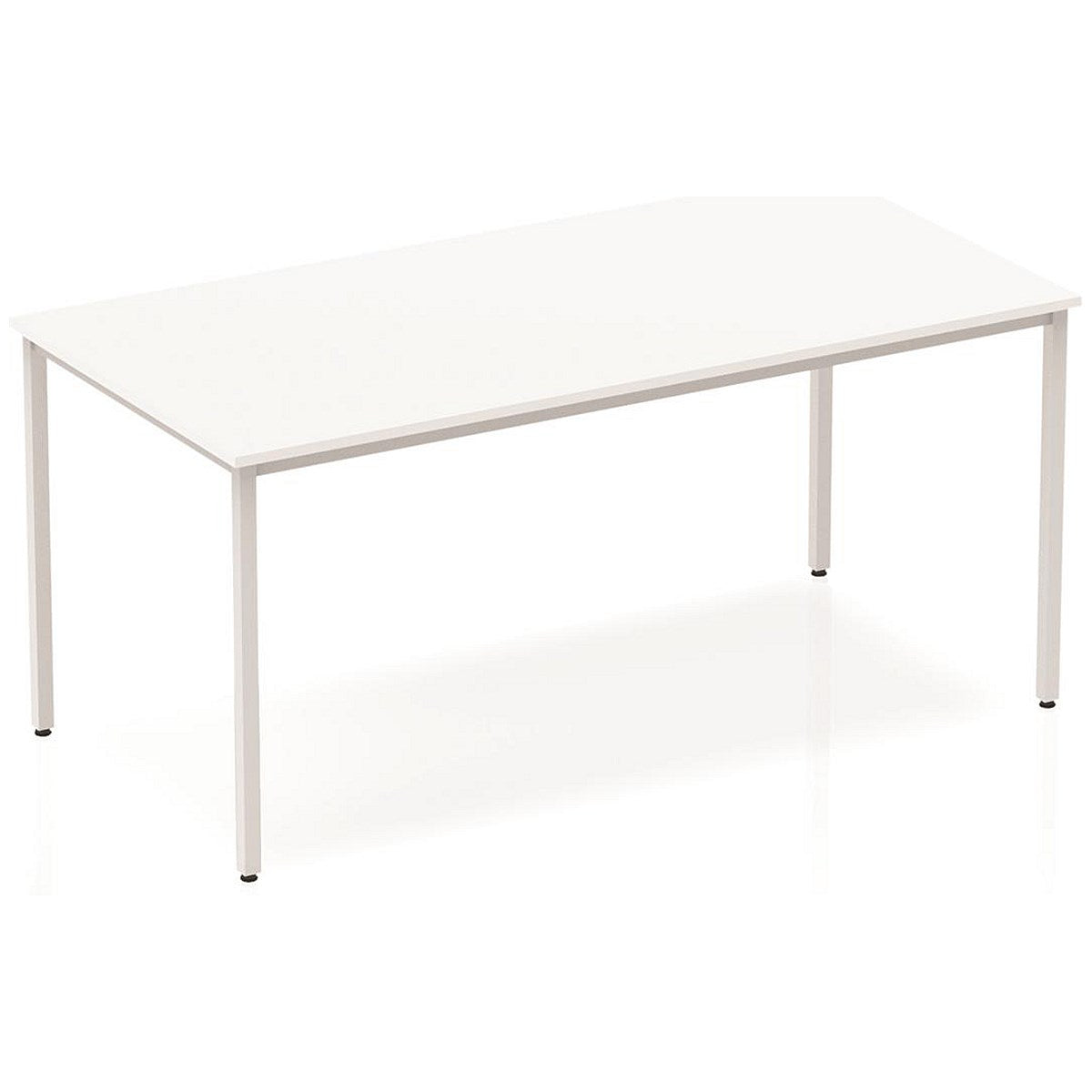 Impulse Rectangular Table, 1600mm, White, Silver Box Frame Leg Easy2Order : BF00117