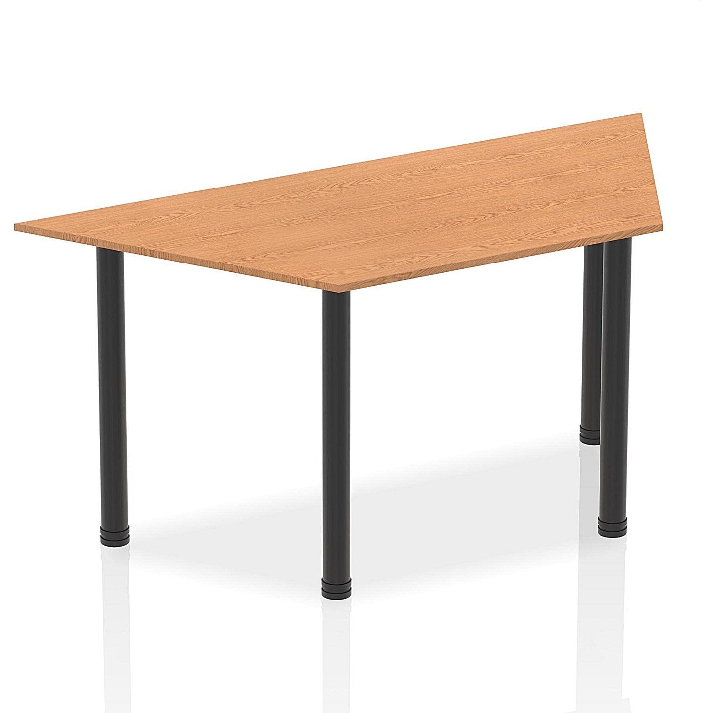 Impulse Trapezoidal Table, 1600mm, Oak, Black Post Leg Easy2Order : BF00390