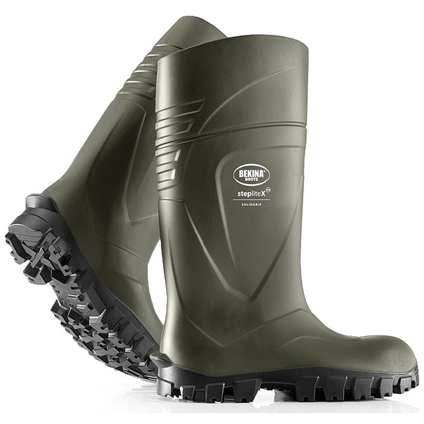 Bekina Steplite X Solid Grip Non Safety Wellington Boots, Green, 4 Easy2Order : BNXAN1P918004