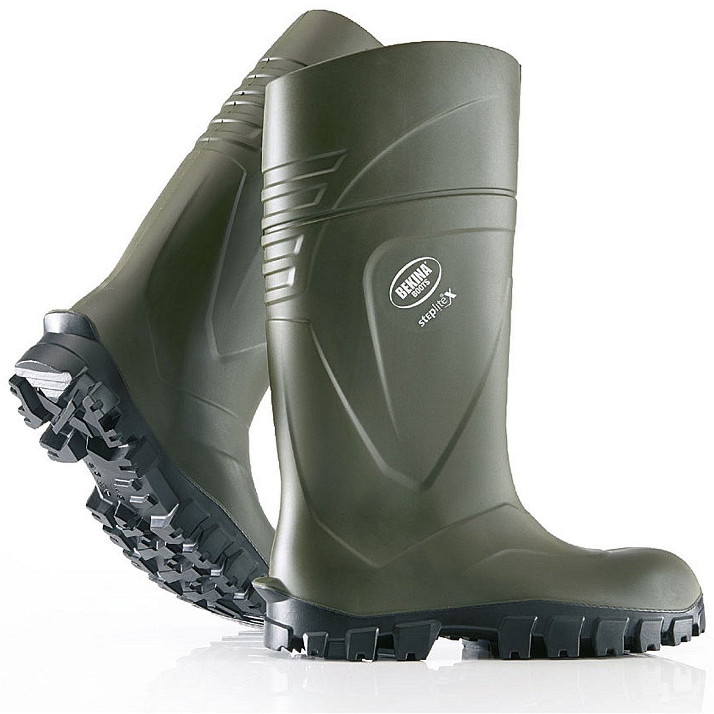 Bekina Steplite X Solid Grip S5 Full Safety Wellington Boots, Green, 6 Easy2Order : BNXAN4P918006