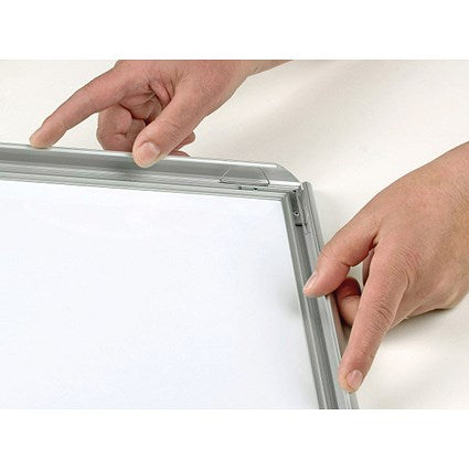Bi-Office Aluminium Snap Frame, A4, Silver