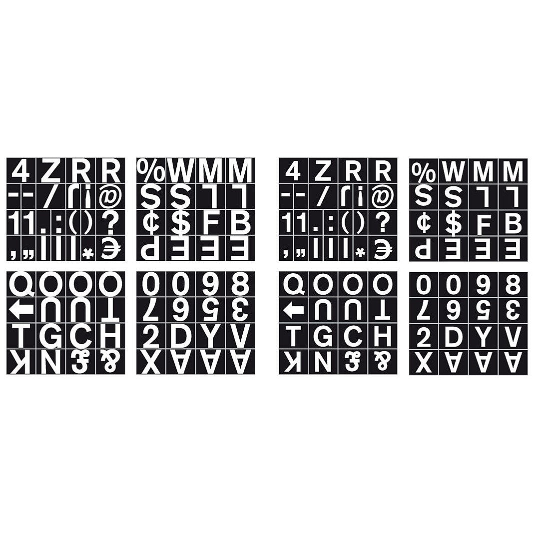 Bi-Office Magnetic Changeable Characters Numbers, 19mm, White on Black, Pack of 144 Easy2Order : BQ86802