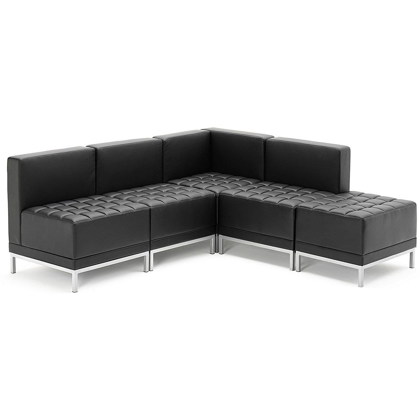 Infinity Leather Modular Corner Unit Chair, Black Easy2Order : BR000198