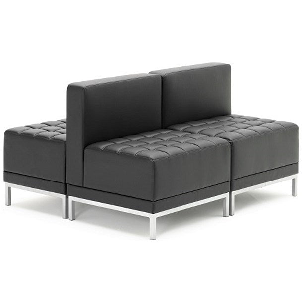 Infinity Leather Modular Cube Chair, Black Easy2Order : BR000199