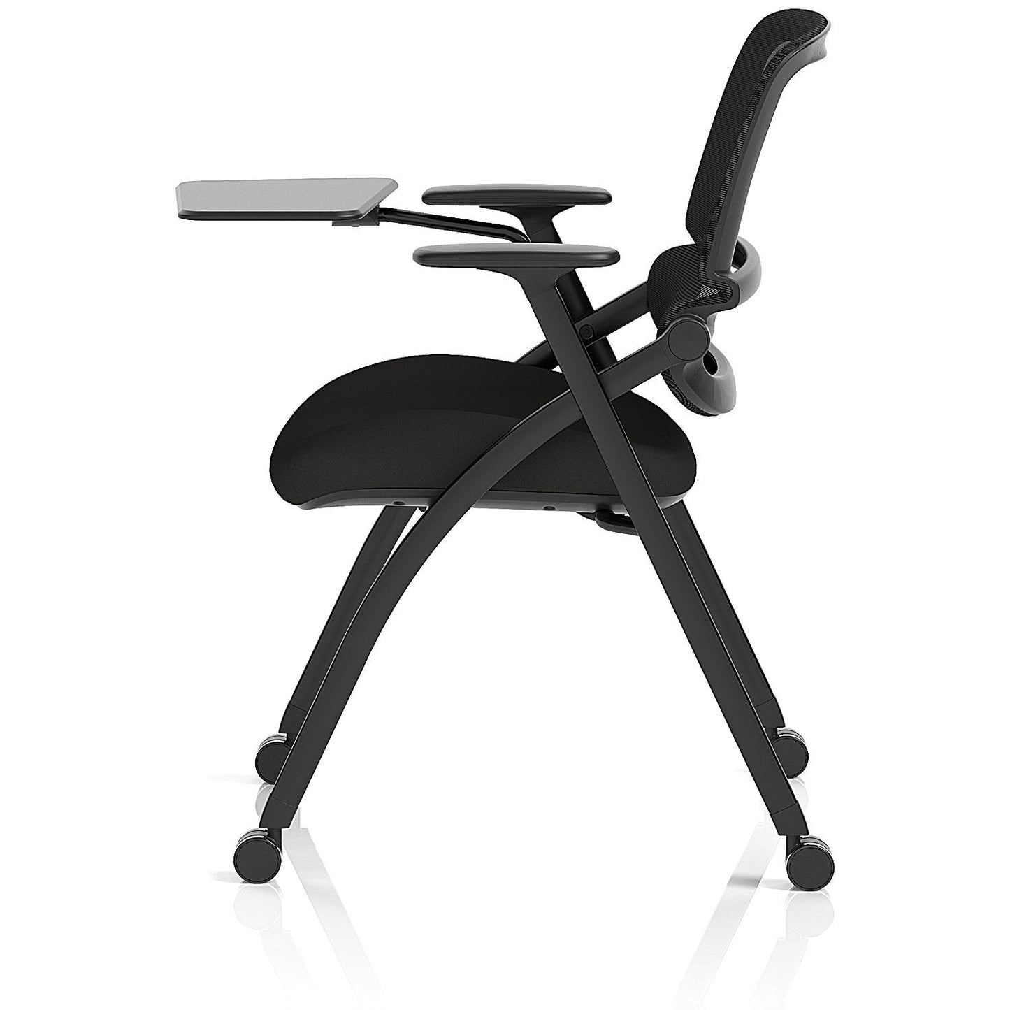 Capra Mesh Back Folding Training Chair With Writing Table, Black Easy2Order : BR000322