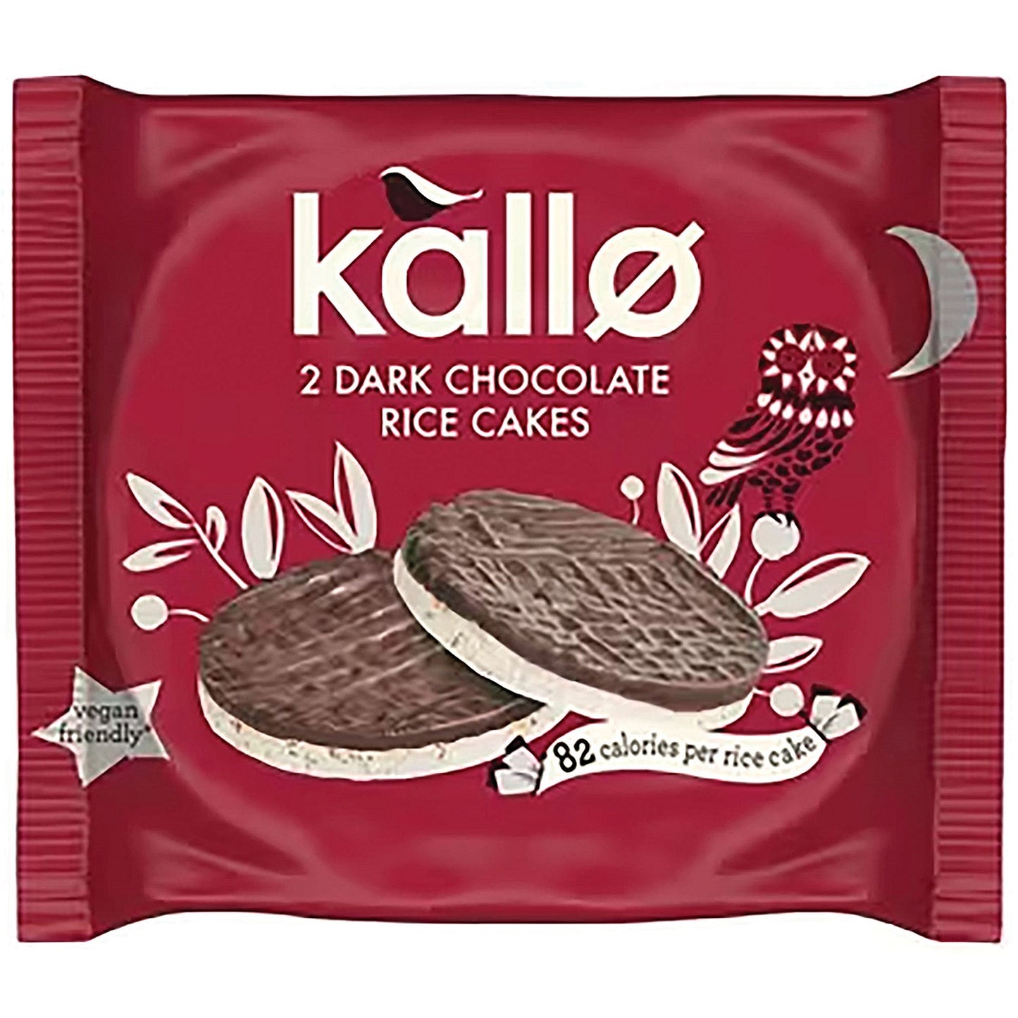 Kallo Belgian Dark Chocolate Rice Cake Thins, Two Pack, Pack of 30