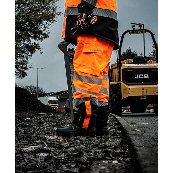 Beeswift Deltic Hi-Vis Two Tone Overtrousers, Orange & Black, 5XL Easy2Order : BSDTRTTORBL5XL