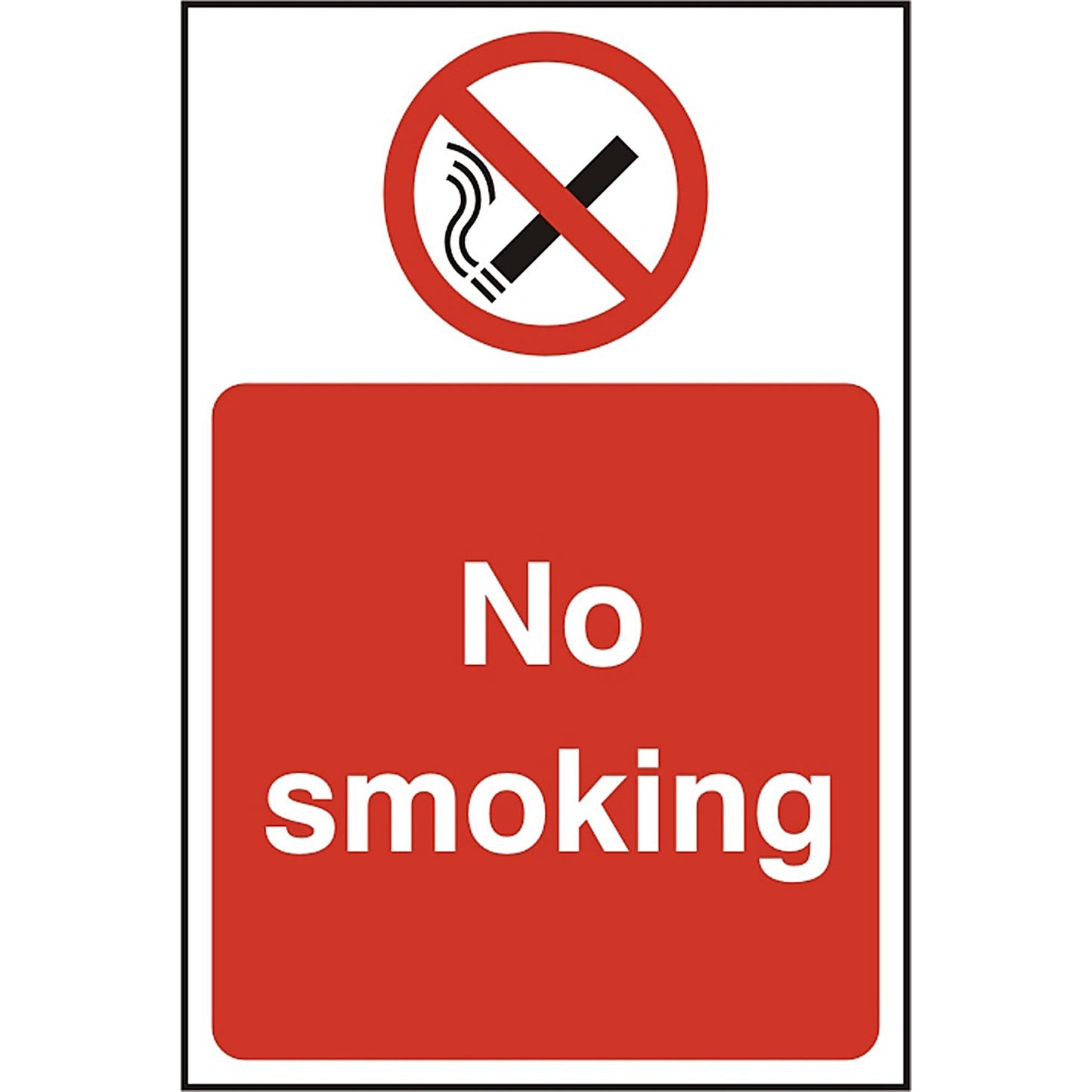B-Safe No Smoking Sign, 300x200mm, PVC, Pack of 5