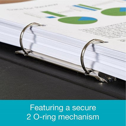 Oxford Ring Binder, A4+, 2 O-Ring, 25mm Capacity, Silver
