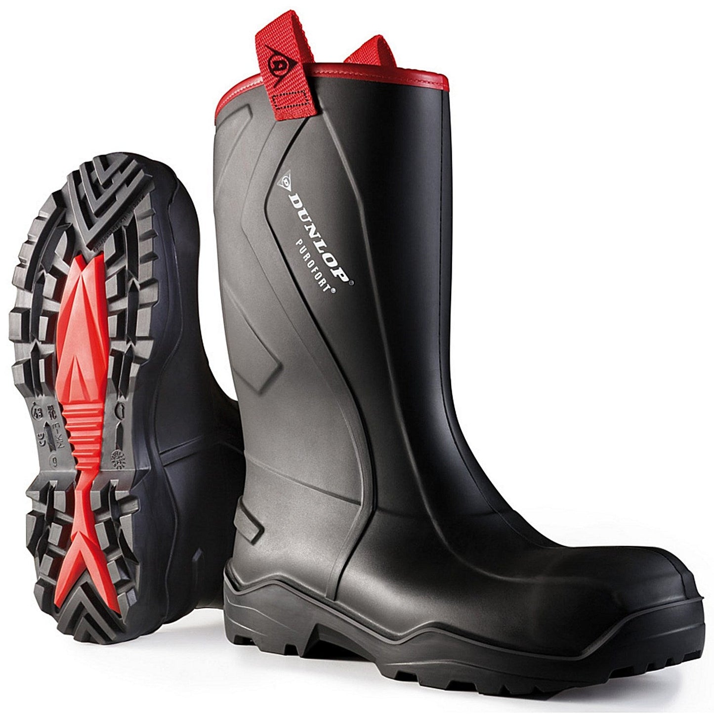 Dunlop Purofort+Rugged Full Safety Rigger Boots, Black, 7 Easy2Order : C76204307