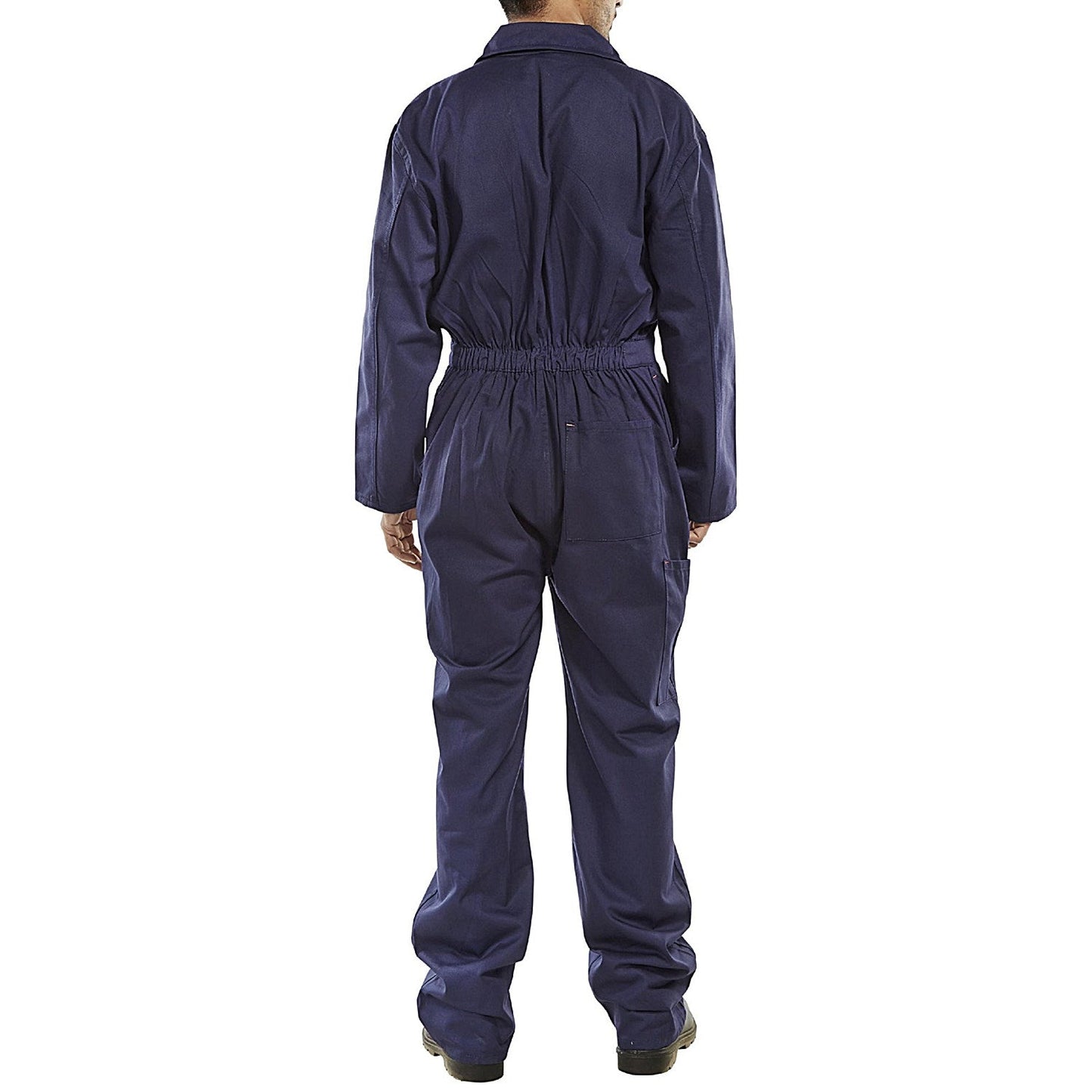 Beeswift Cotton Drill Boilersuit, Navy Blue, 50 Inch Chest Easy2Order : CDBSN50