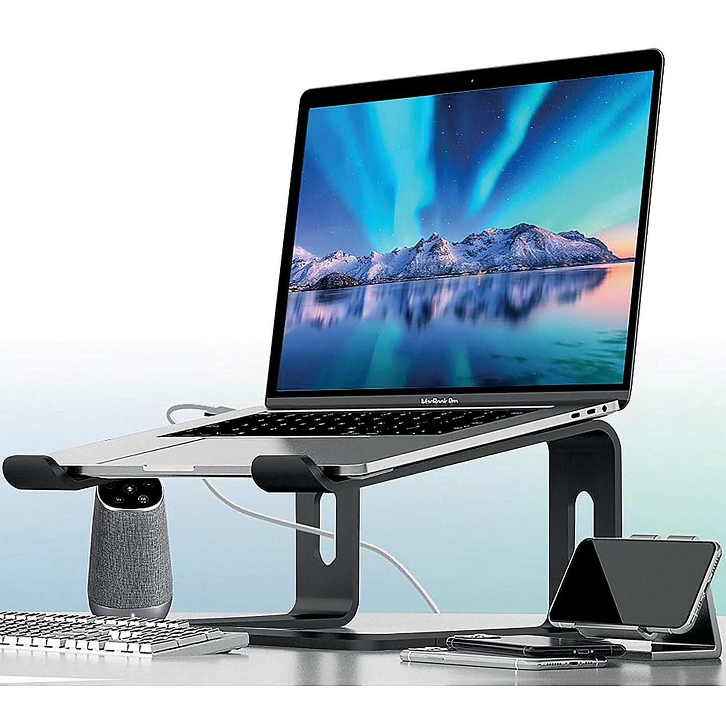 Contour Ergonomics Riser Style Laptop Stand For Laptops Up To 17 Inches Black Easy2Order : CE10138