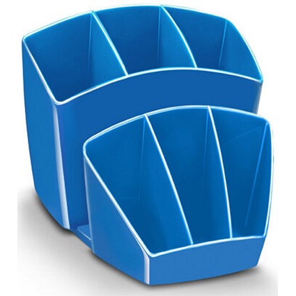 CEP Pro Gloss Desk Tidy, 7 Compartments, Blue