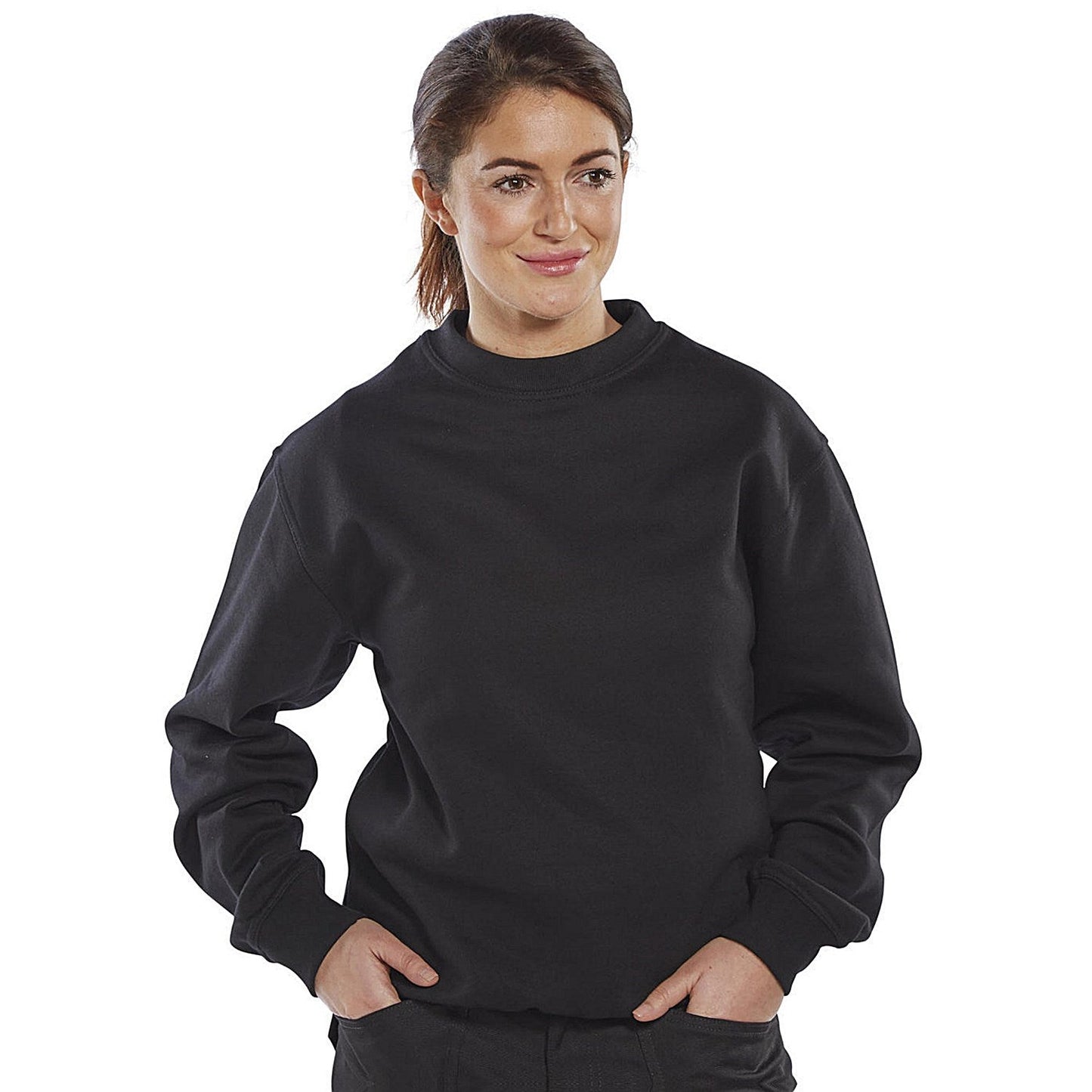 Beeswift Polycotton Sweatshirt, Black, XL Easy2Order : CLPCSBLXL