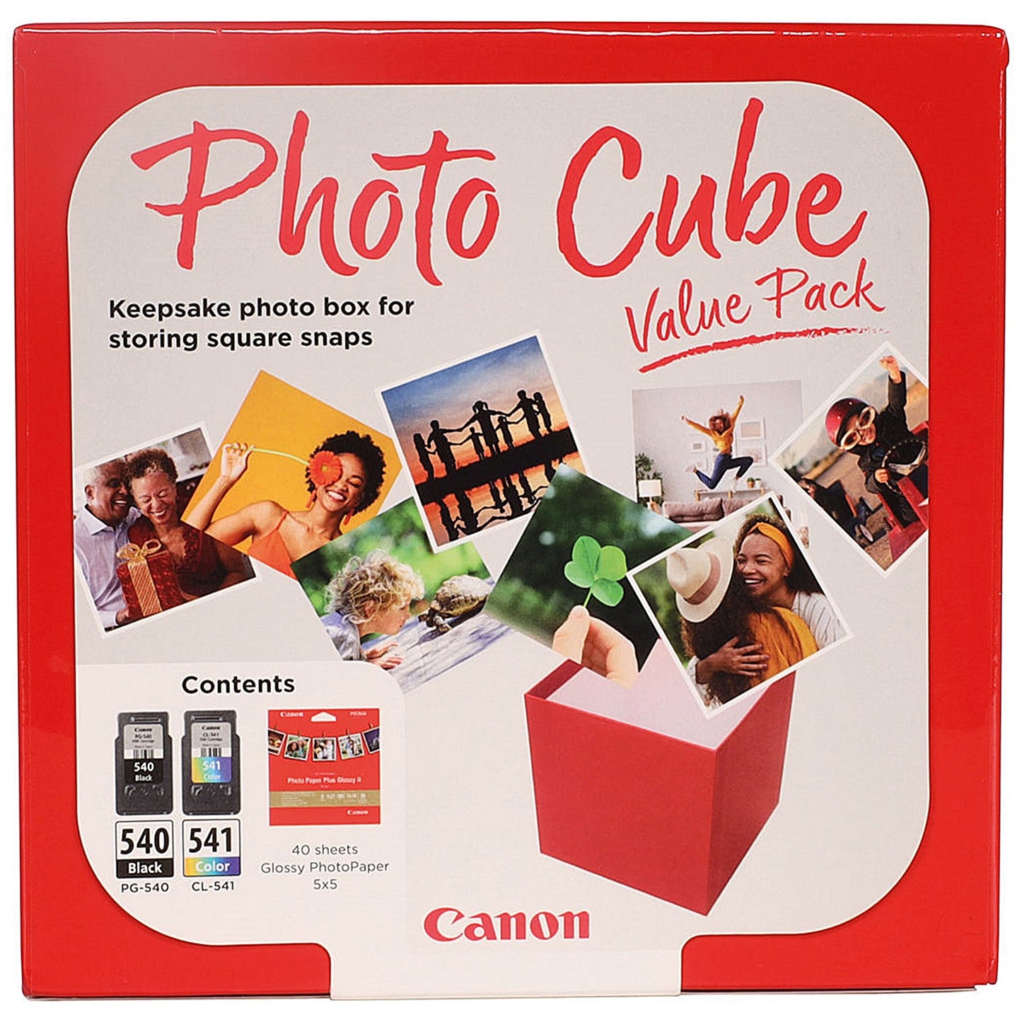 Canon Photo Cube, PG-540/CL-541 Ink Cartridges and 5x5inch Glossy II Photo Paper