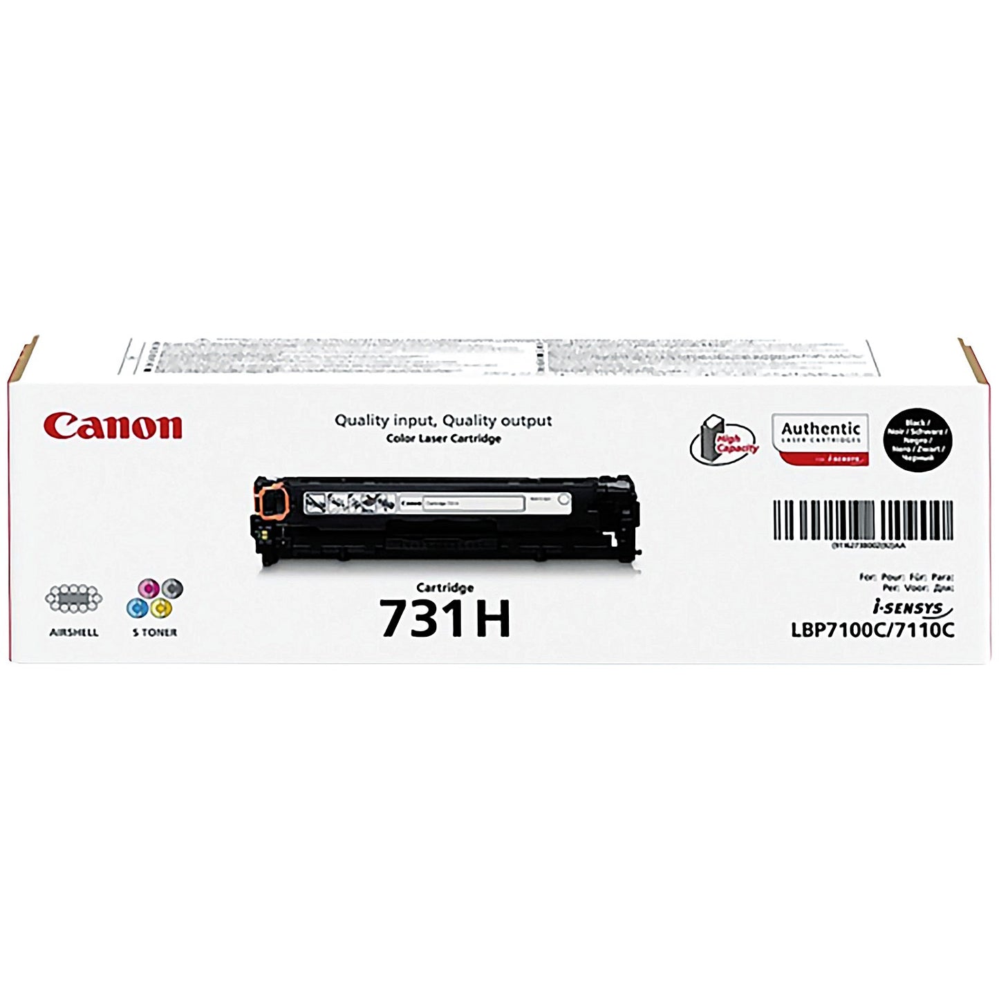 Canon 731H Black High Yield Laser Toner Cartridge